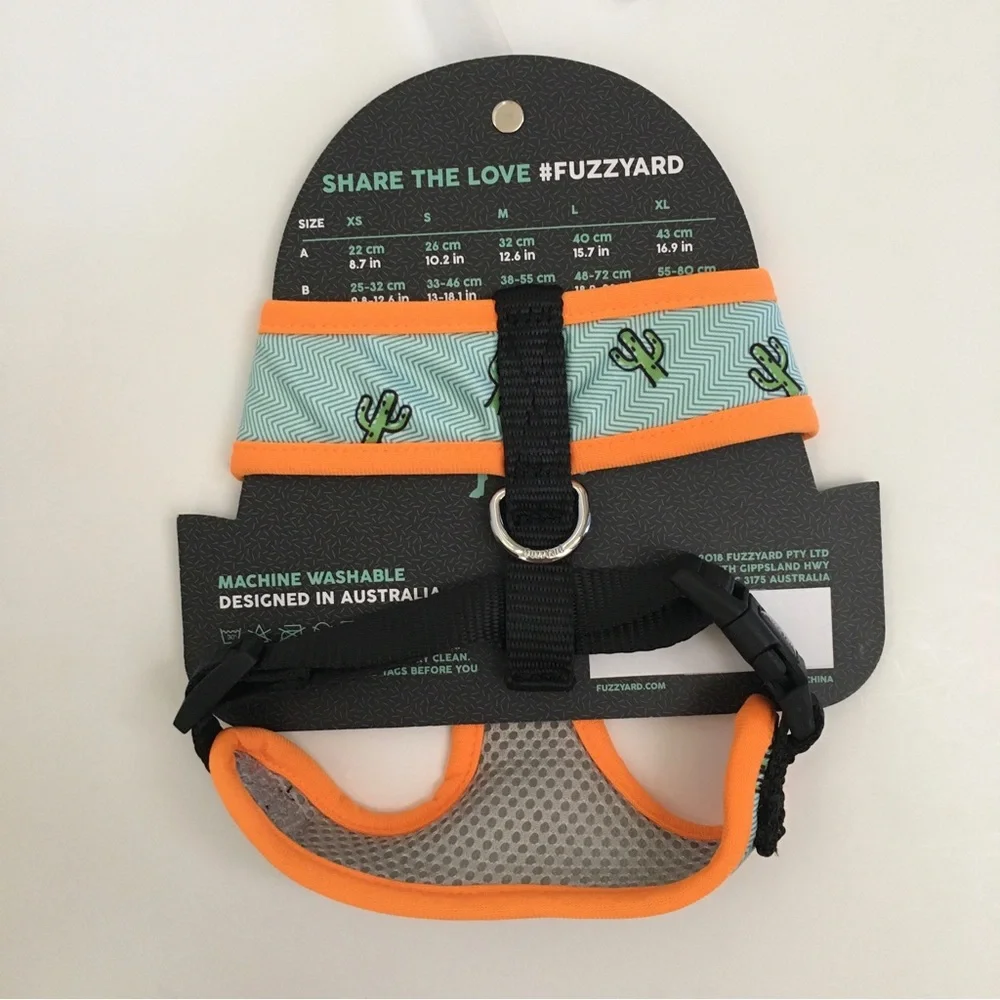 NEW (S) FuzzYard Dog Harness Southwest Theme Cactus Print for Small Dogs
